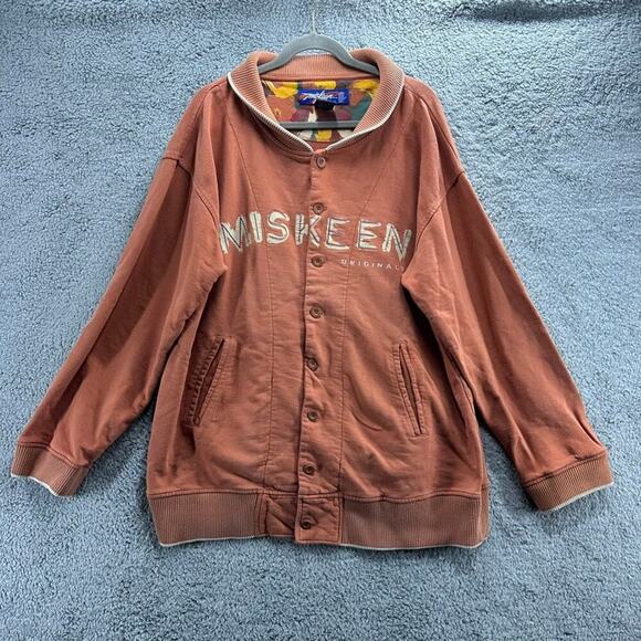 Vintage Miskeen 3X Men's Jacket Button Up Front Logo Varsity Oversized - Picture 1 of 11
